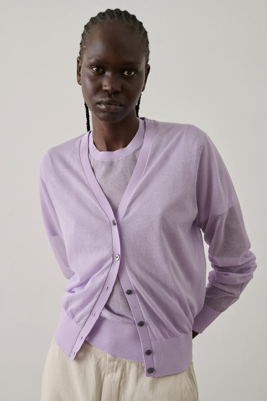 Cardigan Etretat - Parme - Coton - Femme