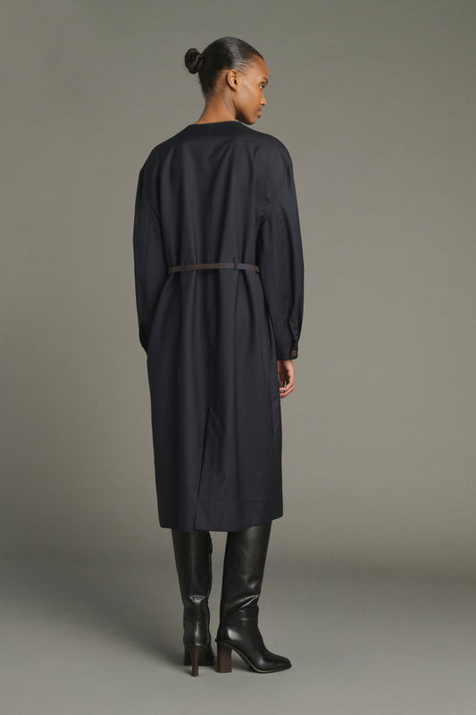 Helie Dress - Blue/Navy - Wool - Women