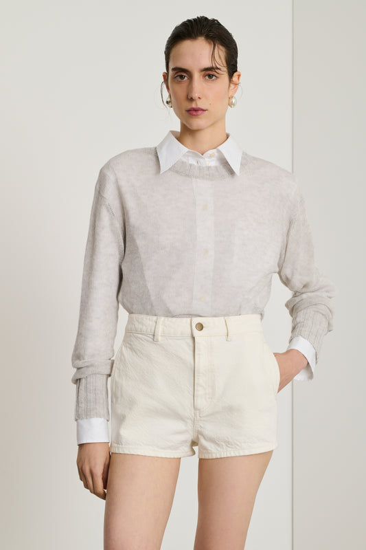 Short Cleo - Blanc Cassé - Coton - Femme