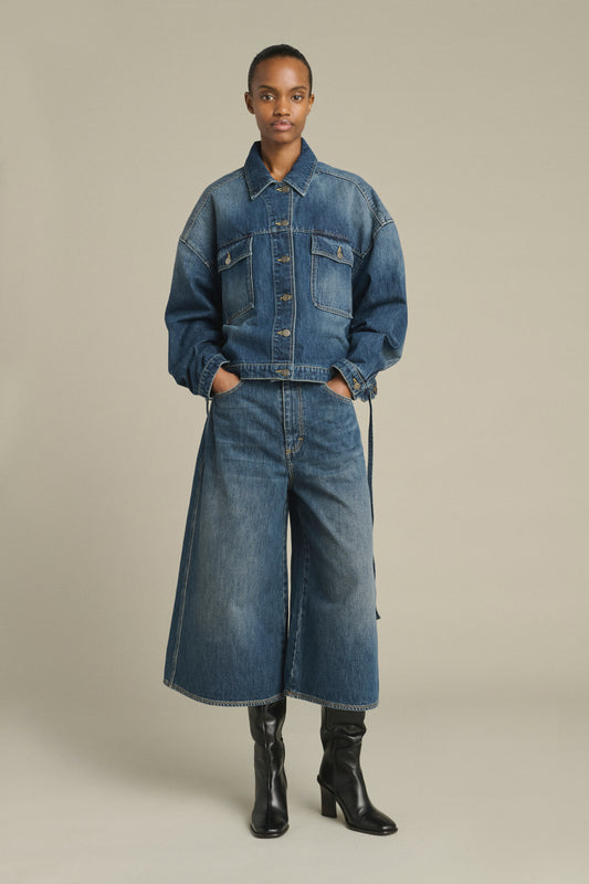 Jacke Lys – Denim Blau Ausgewaschen – Baumwolle – Damen