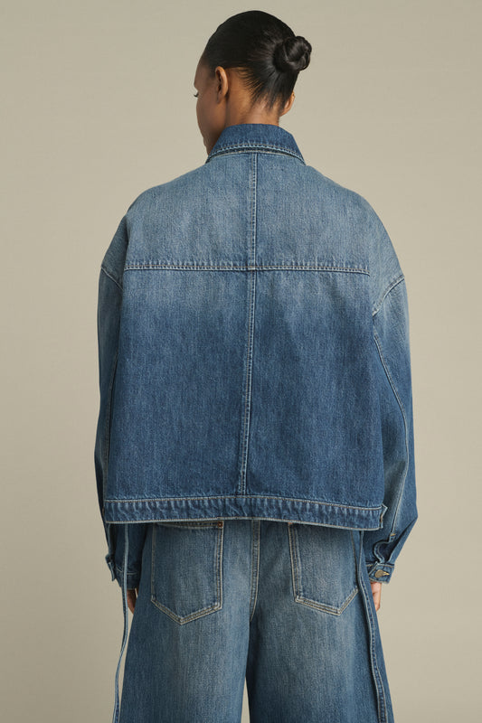 Jacke Lys – Denim Blau Ausgewaschen – Baumwolle – Damen
