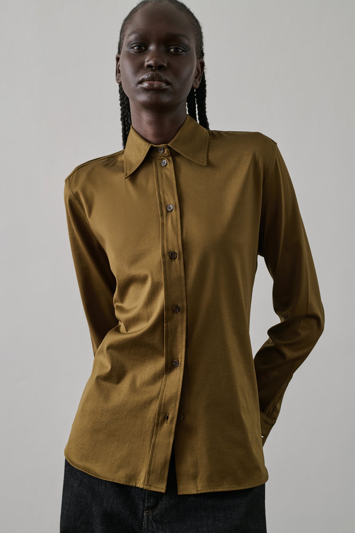 Chemise Faust - Kaki/Bronze - Coton - Femme vue 2