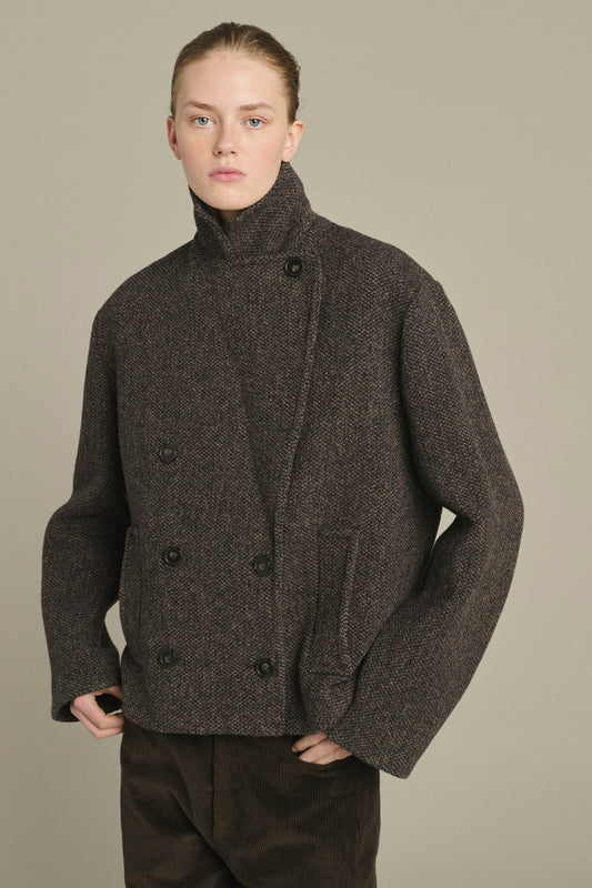 Mantel Joseph – Braun/Schwarz – Wolle – Damen