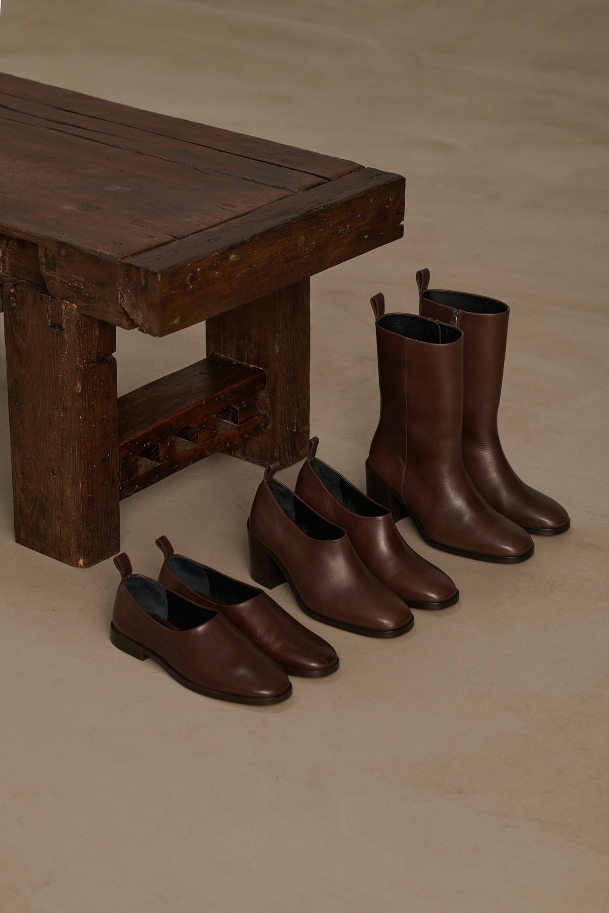 Stiefeletten Cara - Ébène - Leder - Damen