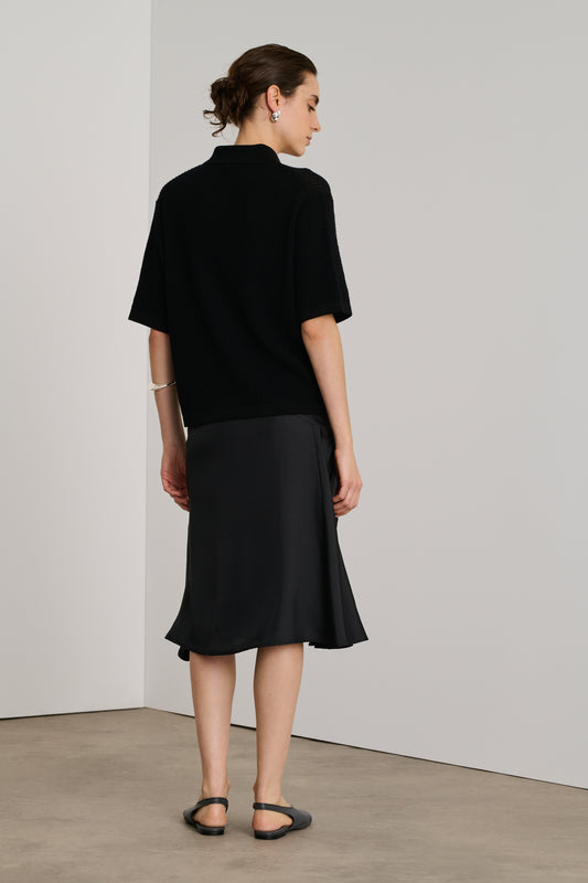 Polo David - Noir - Femme