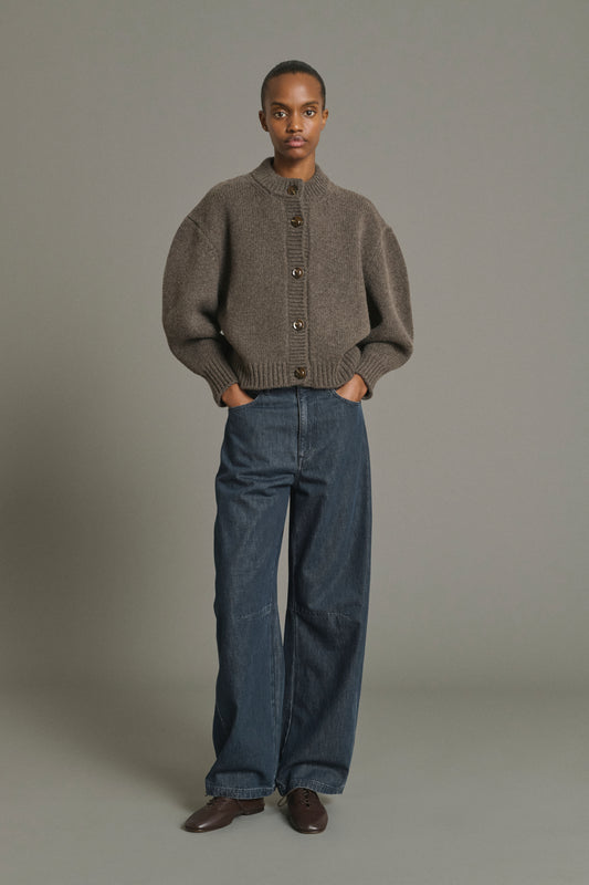 Cardigan Leonard - Marron Glacé - Merinowolle - Damen