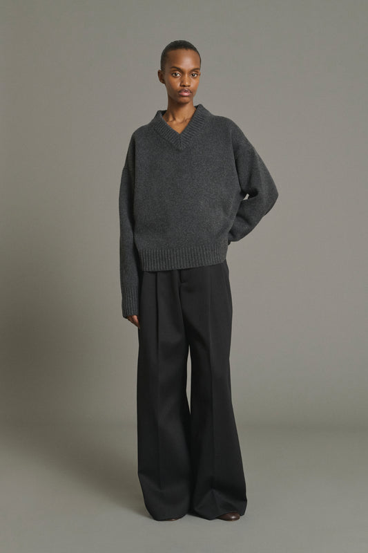 Pullover Julie – Anthrazitgrau – Merinowolle – Damen