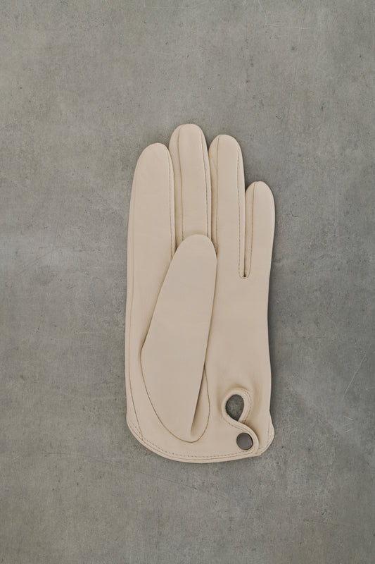 Handschuhe Bellem - Elfenbein - Leder - Damen