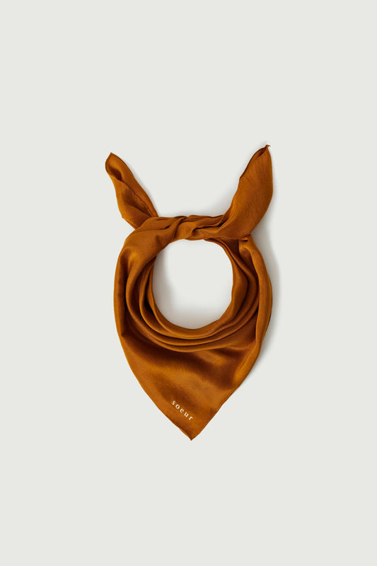 Halstuch Square - Orange - Seide - Damen