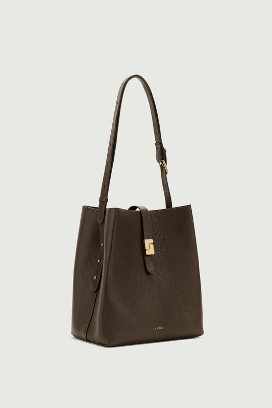 Tasche Bello – Dunkelkhaki – Leder – Damen