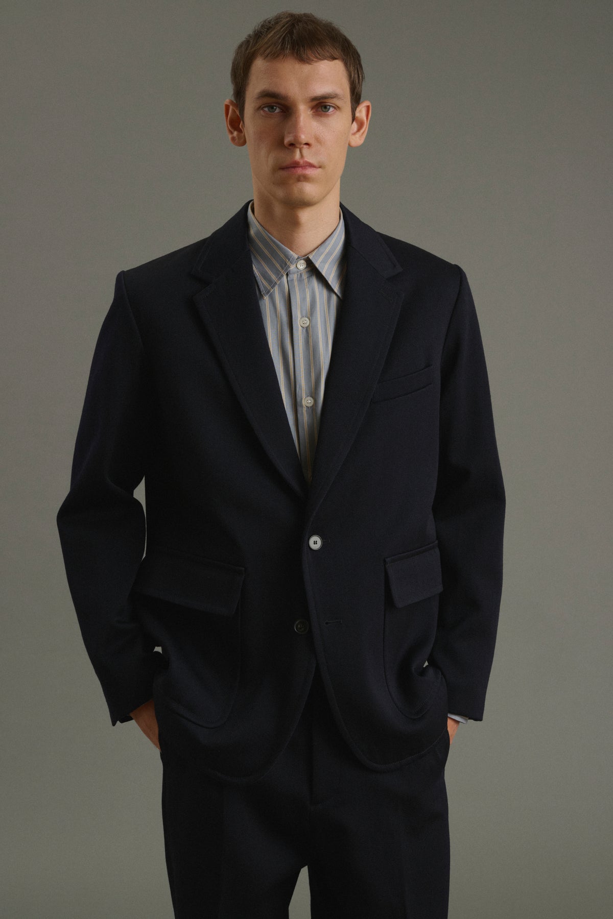 Jacket Clement - Dark Navy - Wool - Men vue 1