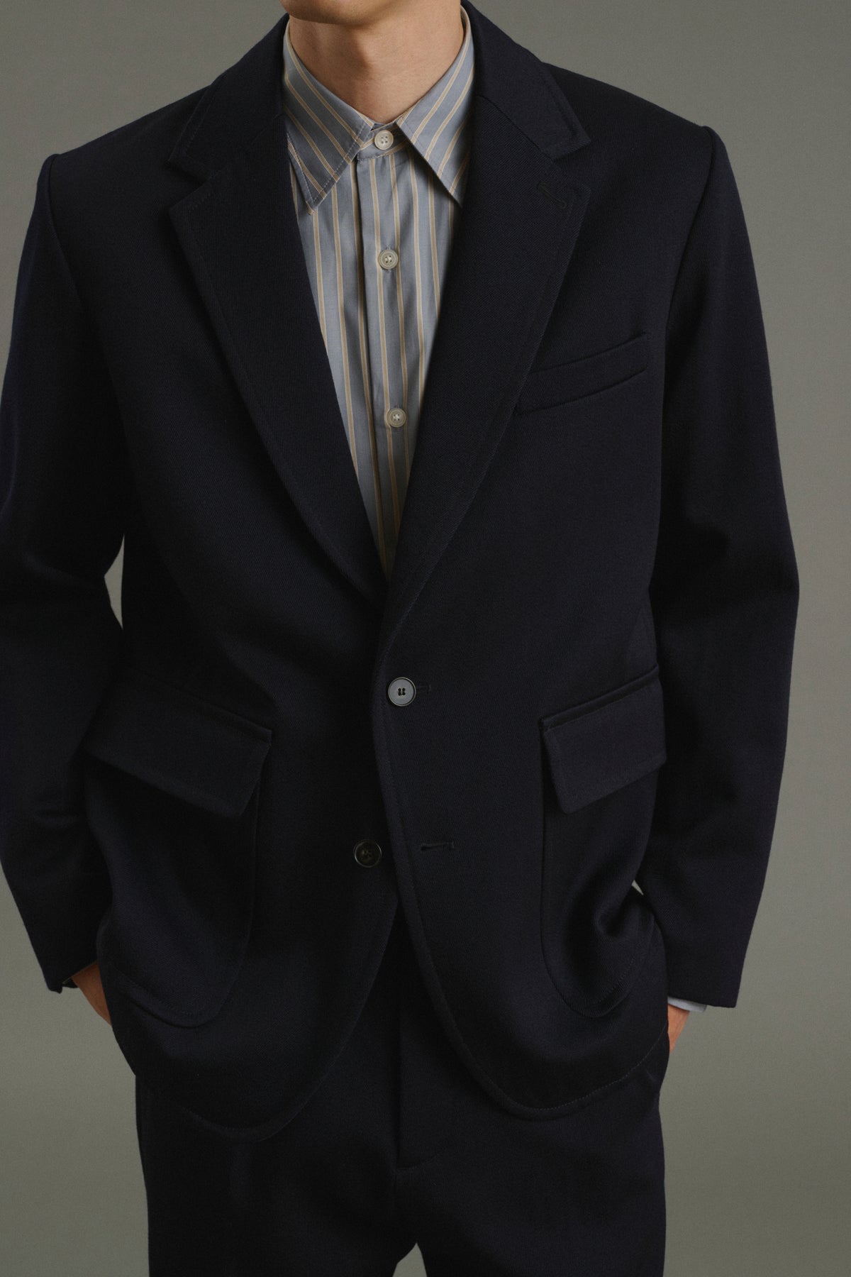 Jacket Clement - Dark Navy - Wool - Men