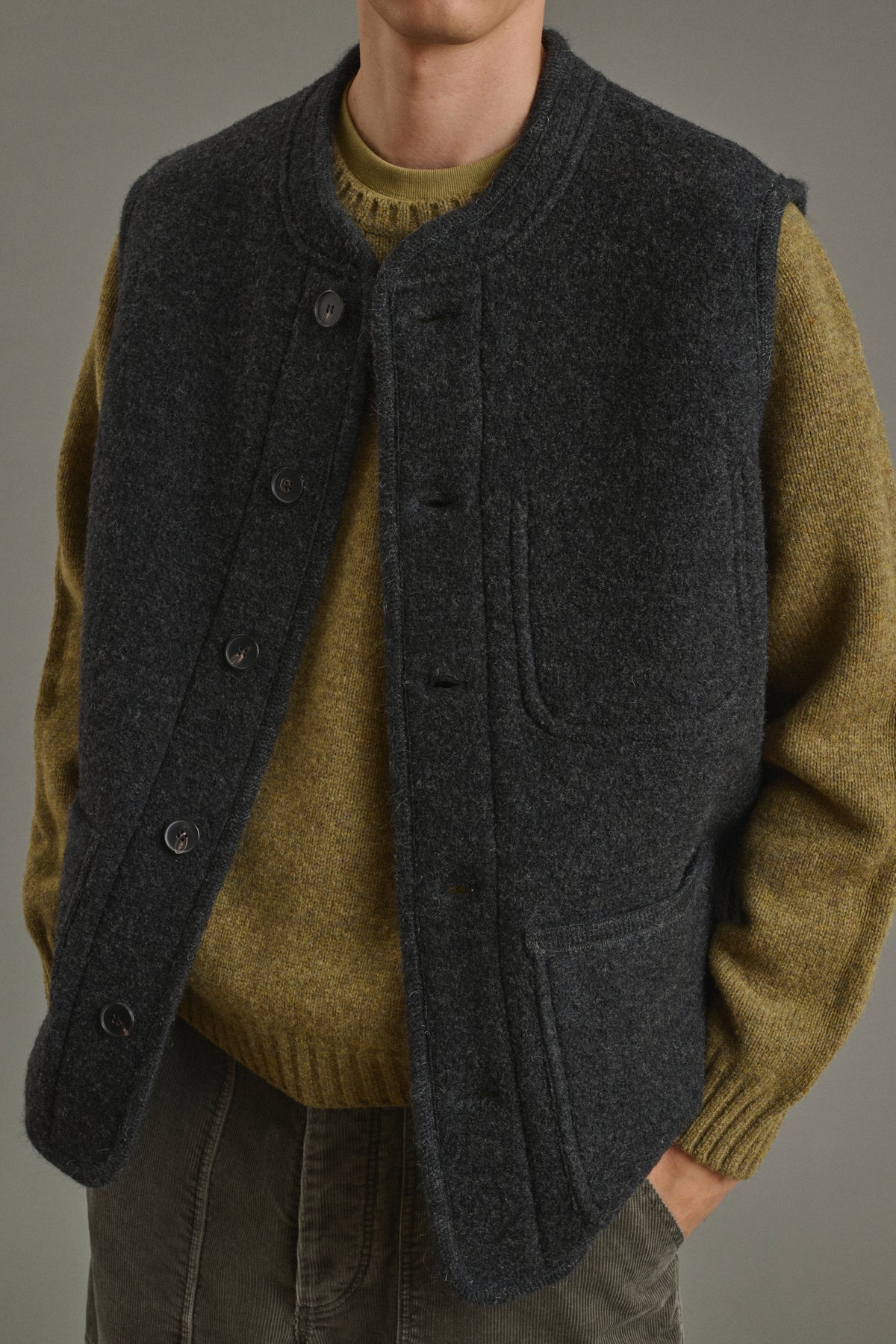 Jacke Samuel - Anthrazitgrau - Wolle - Herren vue 5