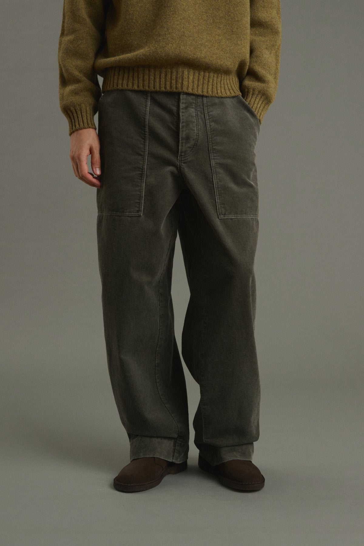 Hose Kurtis - Graugrün - Baumwolle - Herren