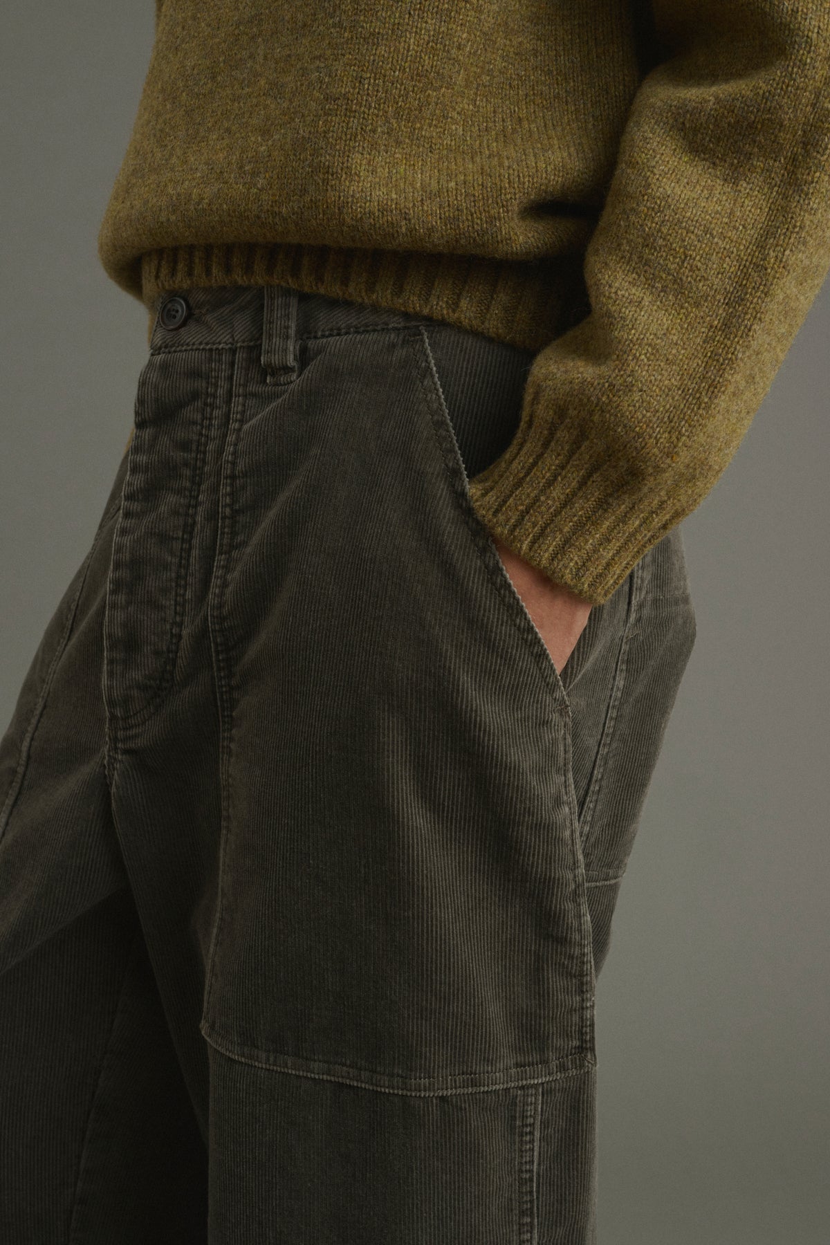 Hose Kurtis - Graugrün - Baumwolle - Herren vue 5