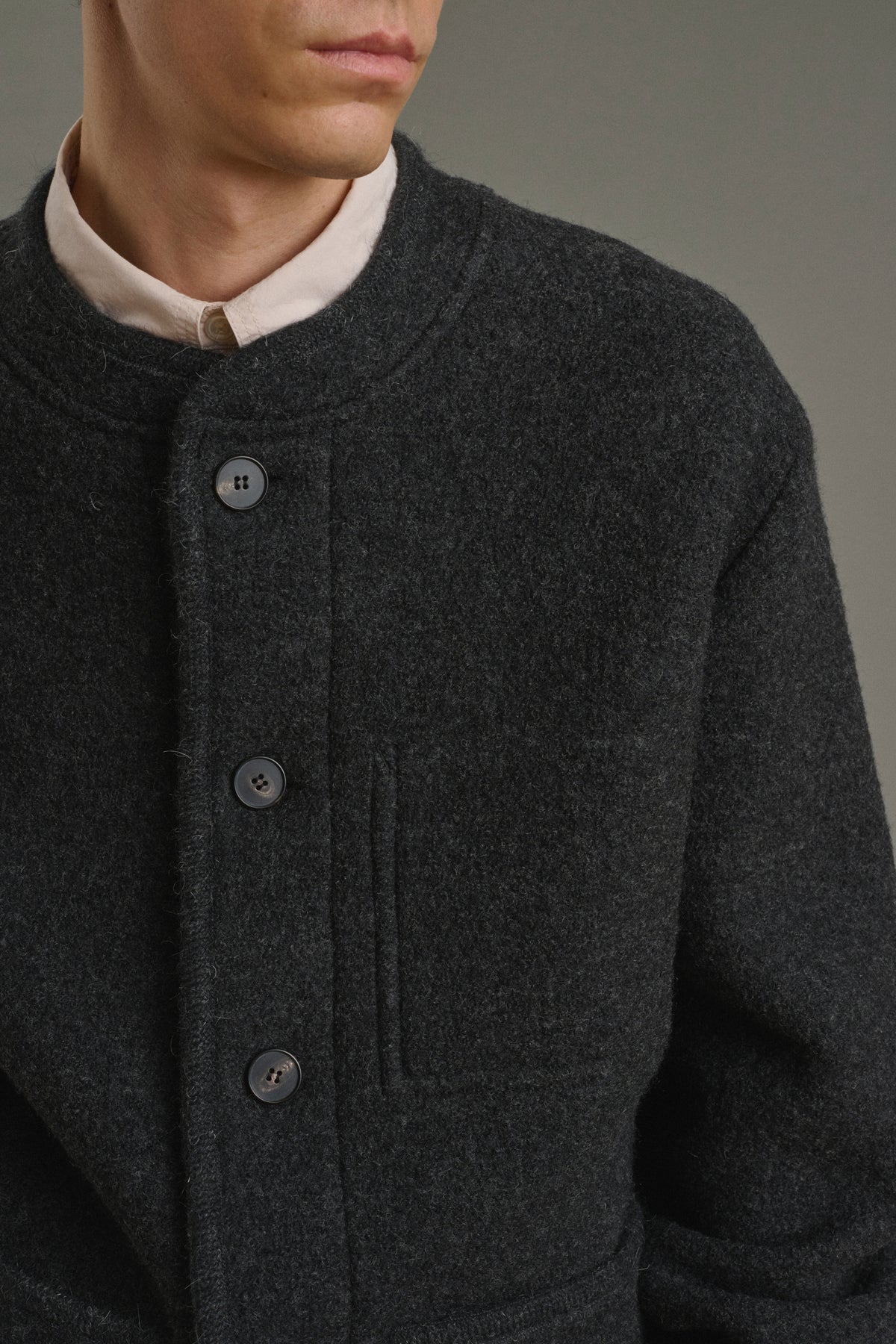 Jacke Aliocha - Anthrazitgrau - Wolle - Herren