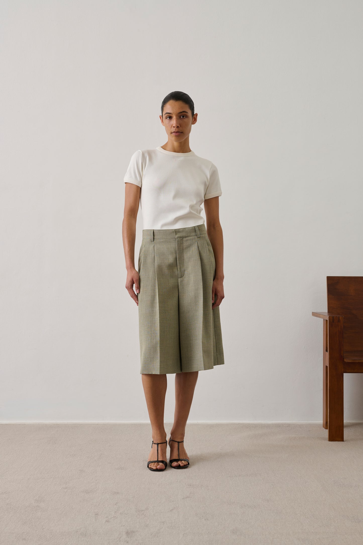 Imogen Bermuda Shorts - Almond - Cotton - Women