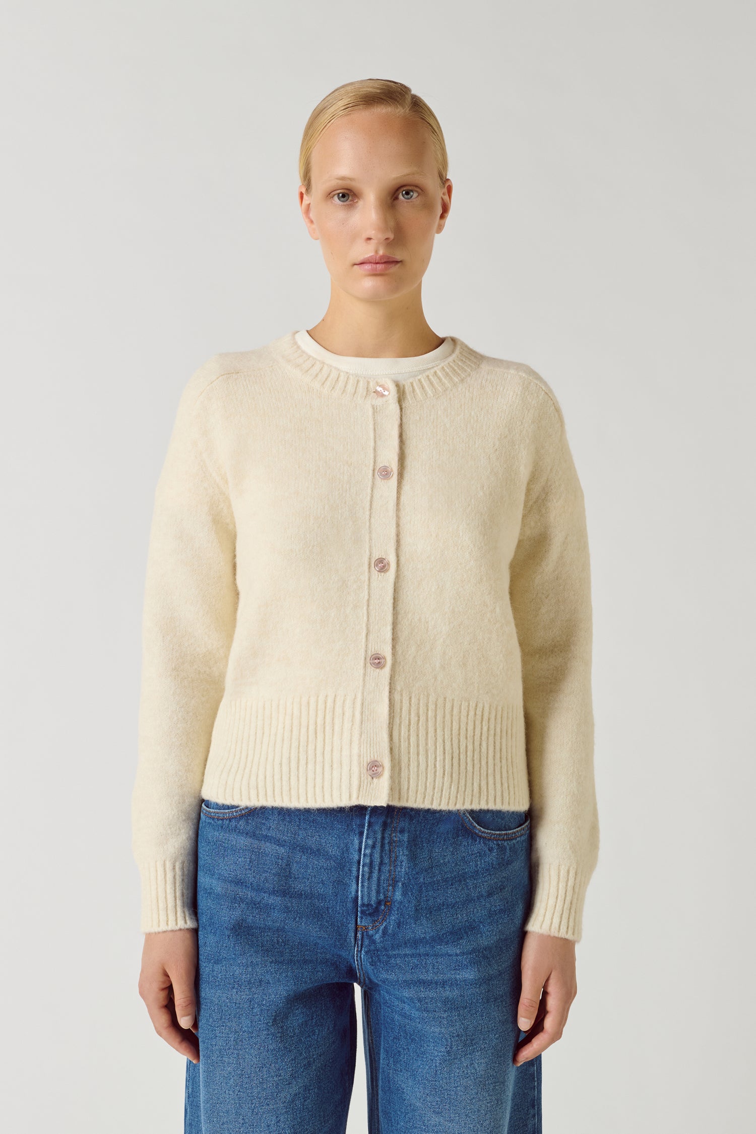 Cardigan Lyne - Ecru - Damen