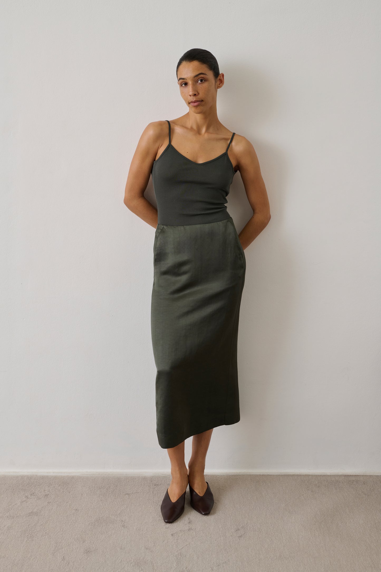 Trägershirt Ila - Graugrün - Damen