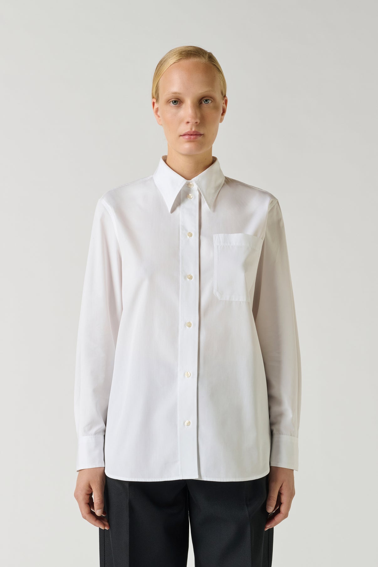 Chemise Saphir - Blanc - Coton - Femme vue 2