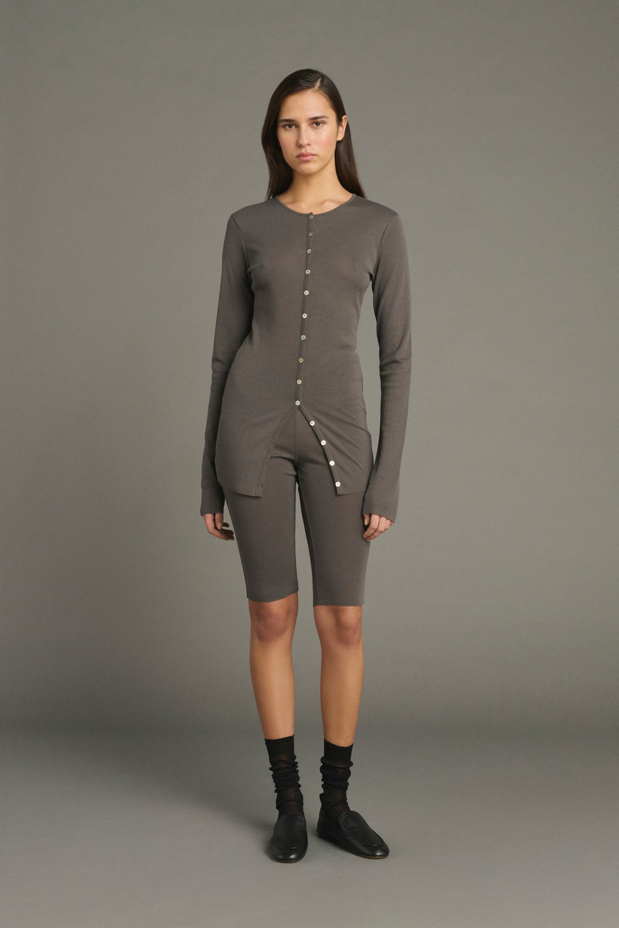 Short Lio - Weihrauch - Baumwolle - Damen vue 1