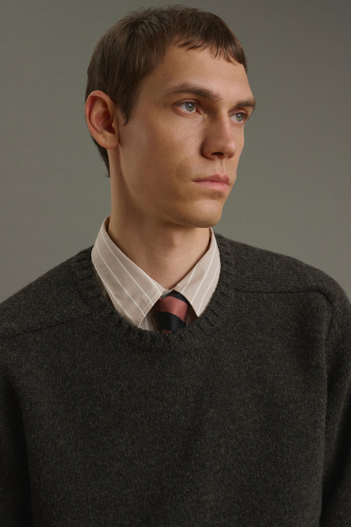 Isamu pullover - Dark Brown - Wool - Men vue 4