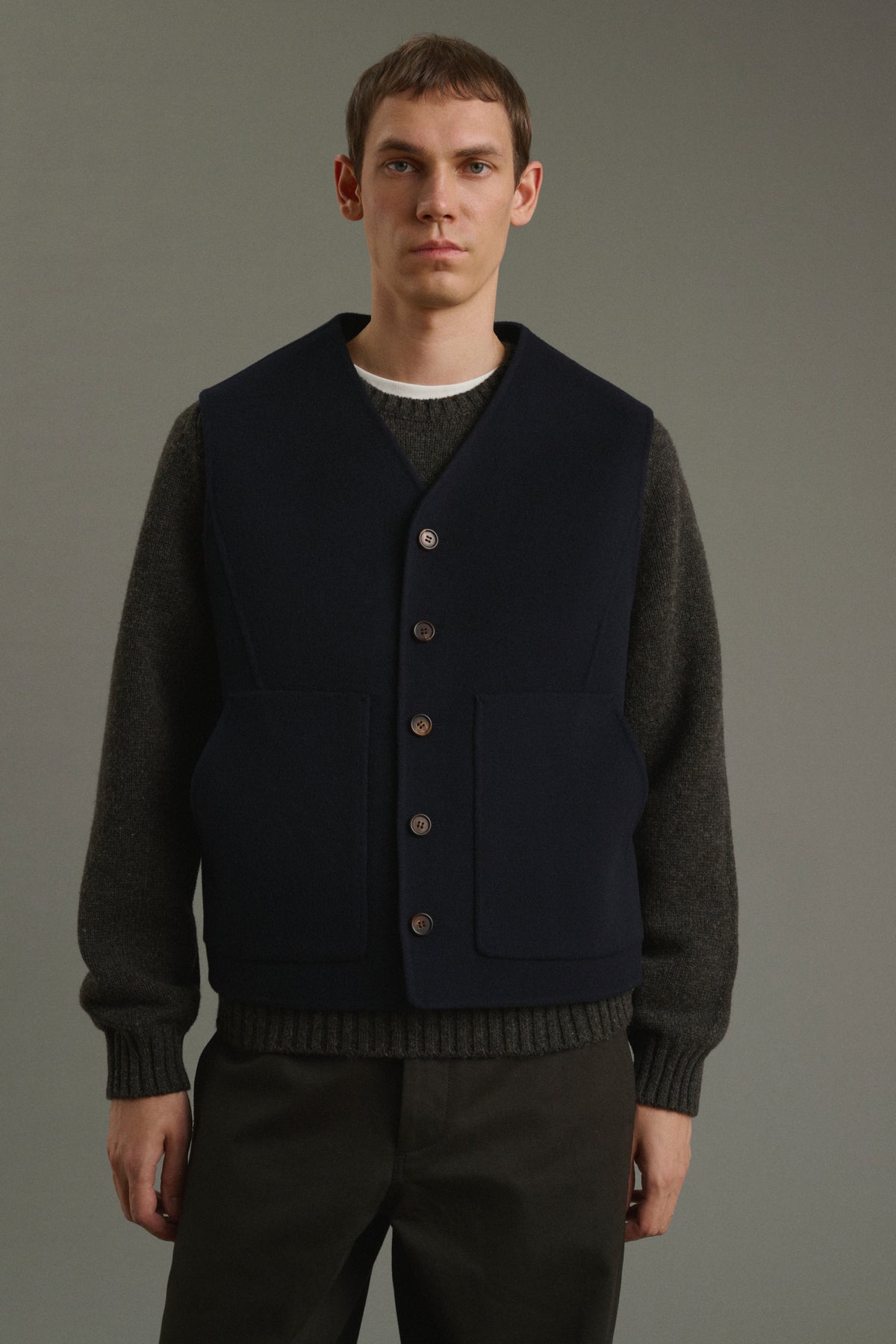 Jacke Romain - Dunkles Marineblau - Doubleface - Herren vue 1