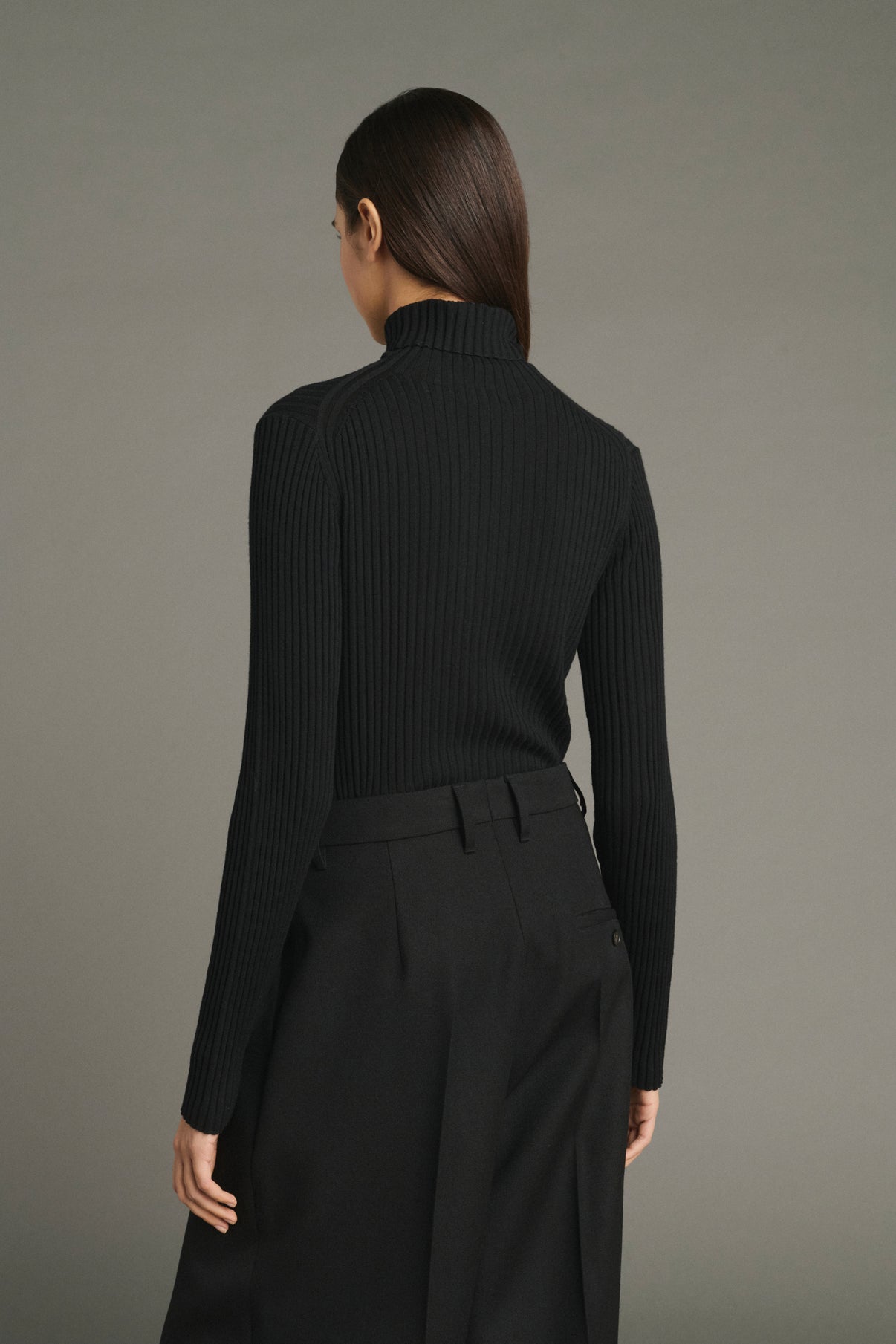 Pullover Filao - Black - Merino Wool - Women vue 4