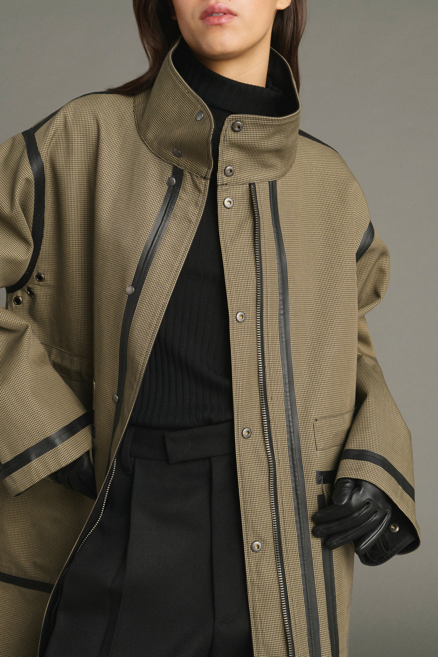Luce coat - Black/Beige - Cotton - Women