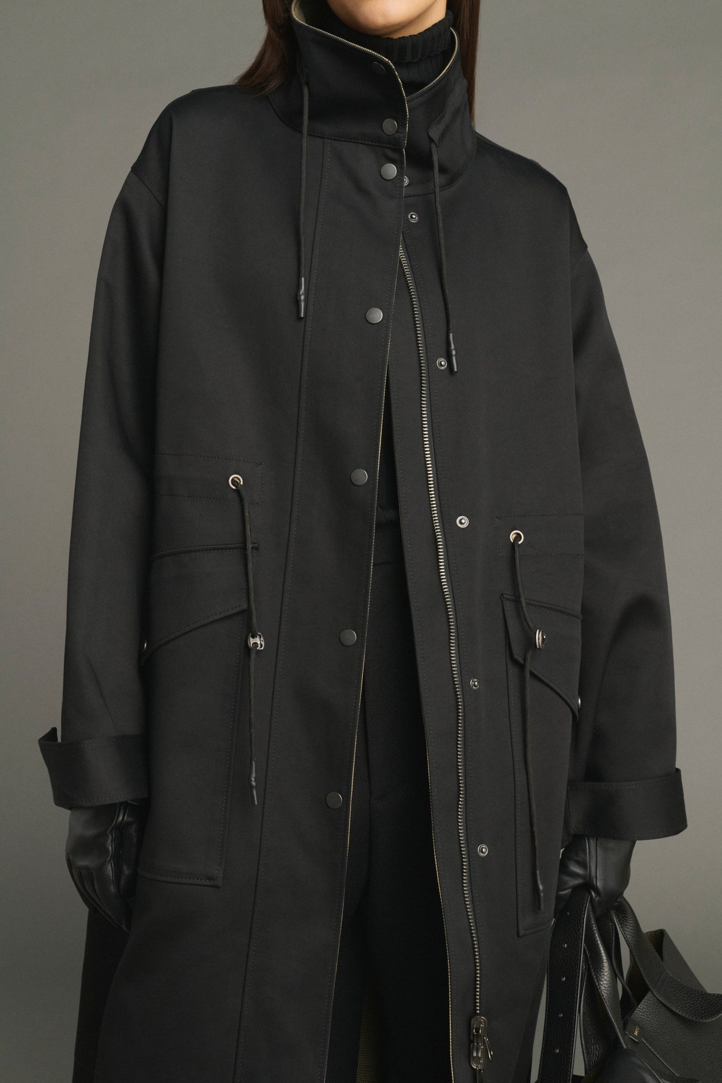Luce coat - Black/Beige - Cotton - Women