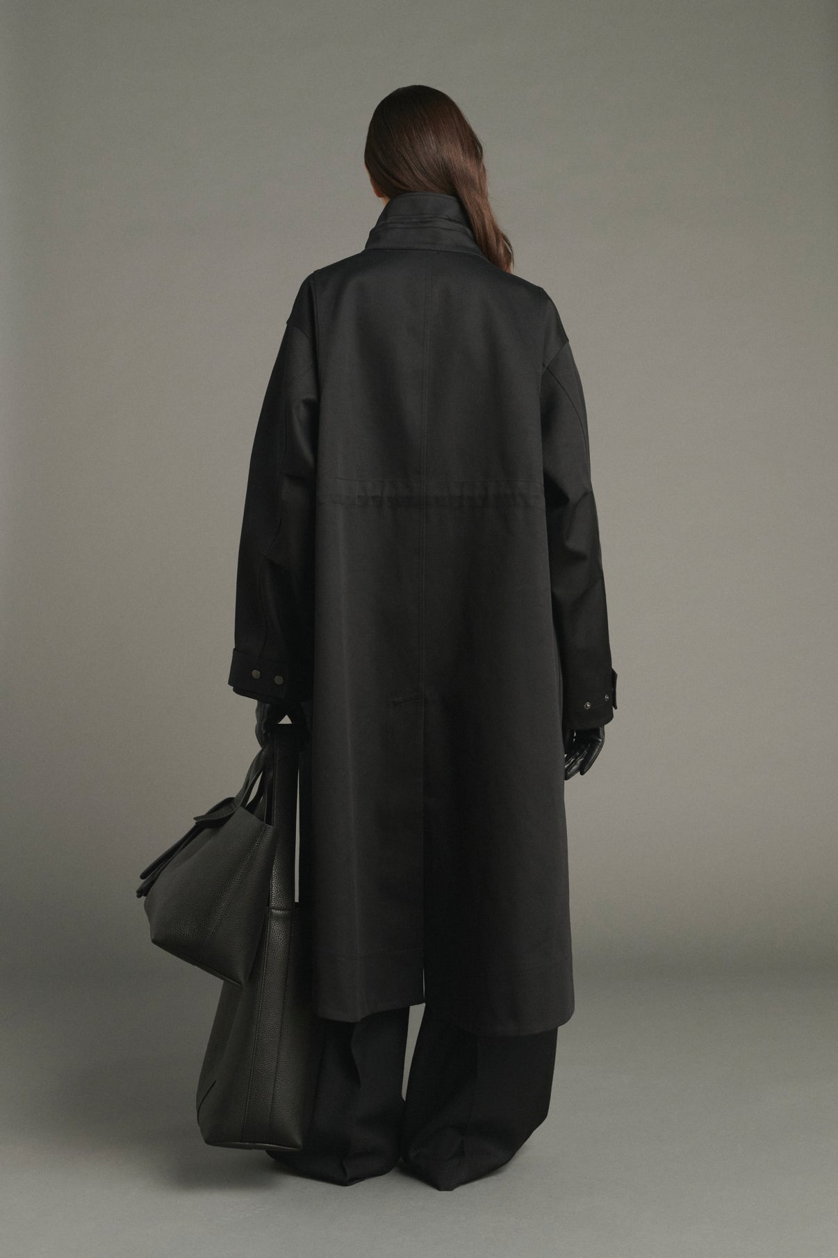 Luce coat - Black/Beige - Cotton - Women vue 2
