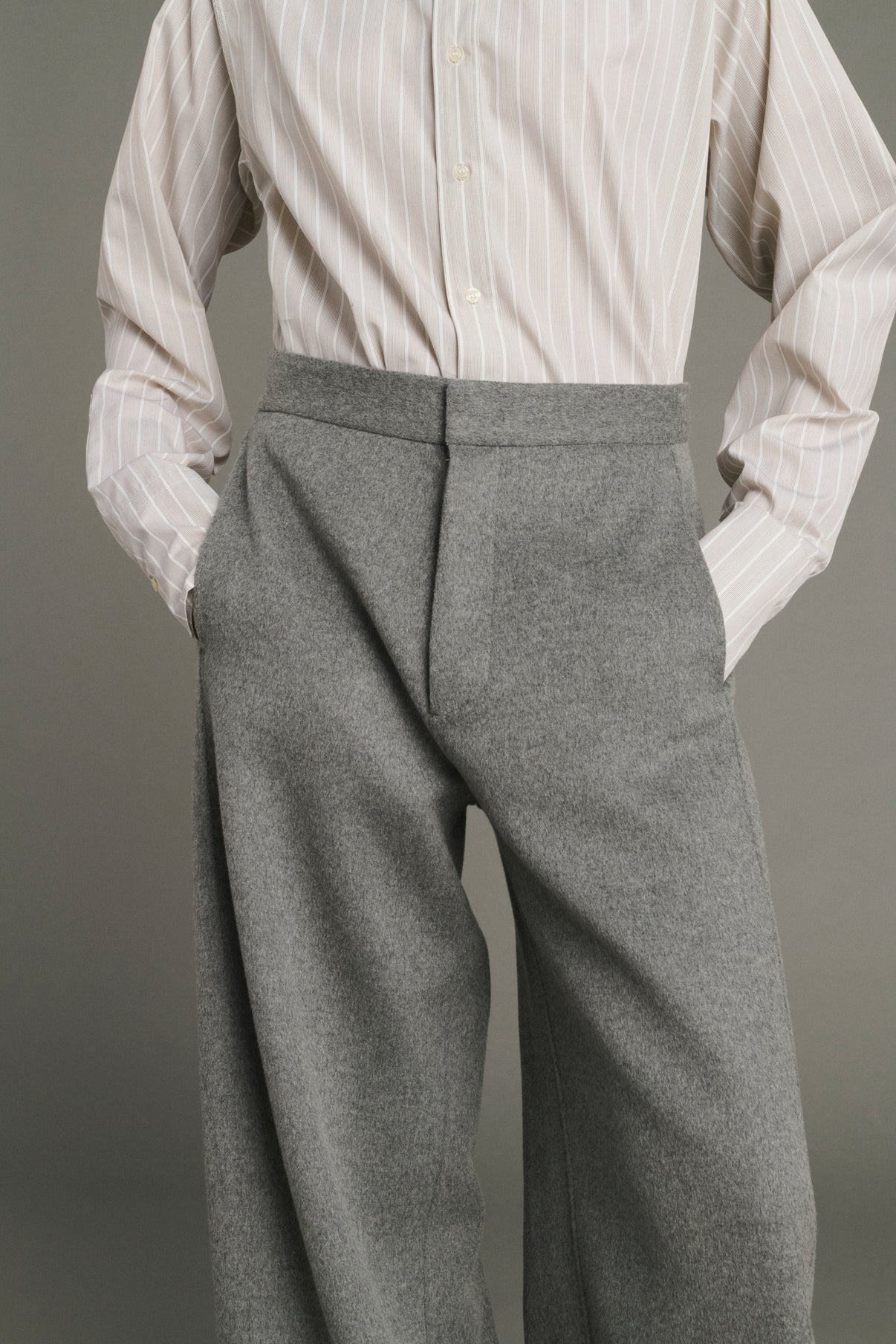 Trousers Horatio - Light Grey - Wool - Women vue 4