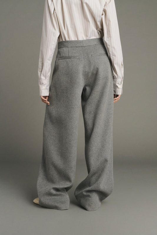 Trousers Horatio - Light Grey - Wool - Women