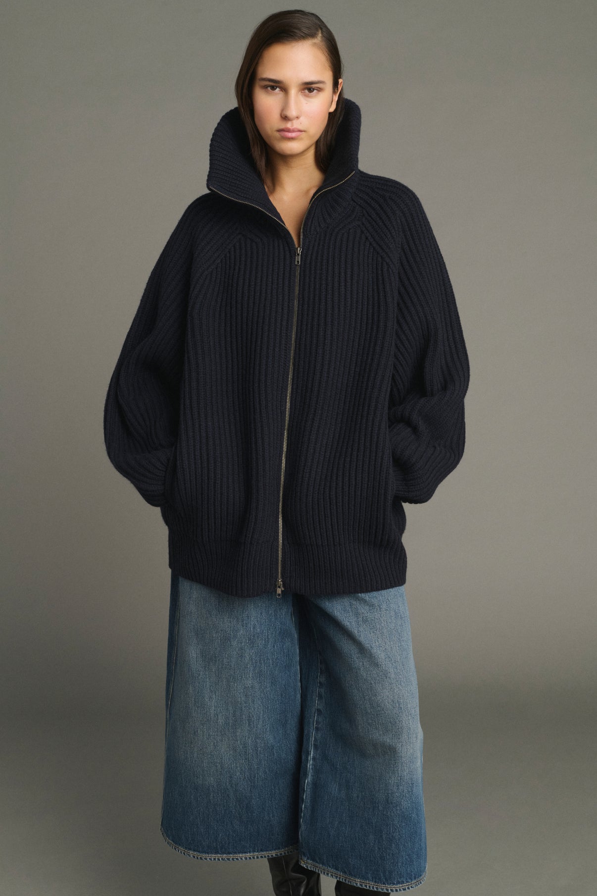 Jacke Jasper - Navy - Merinowolle - Damen vue 3