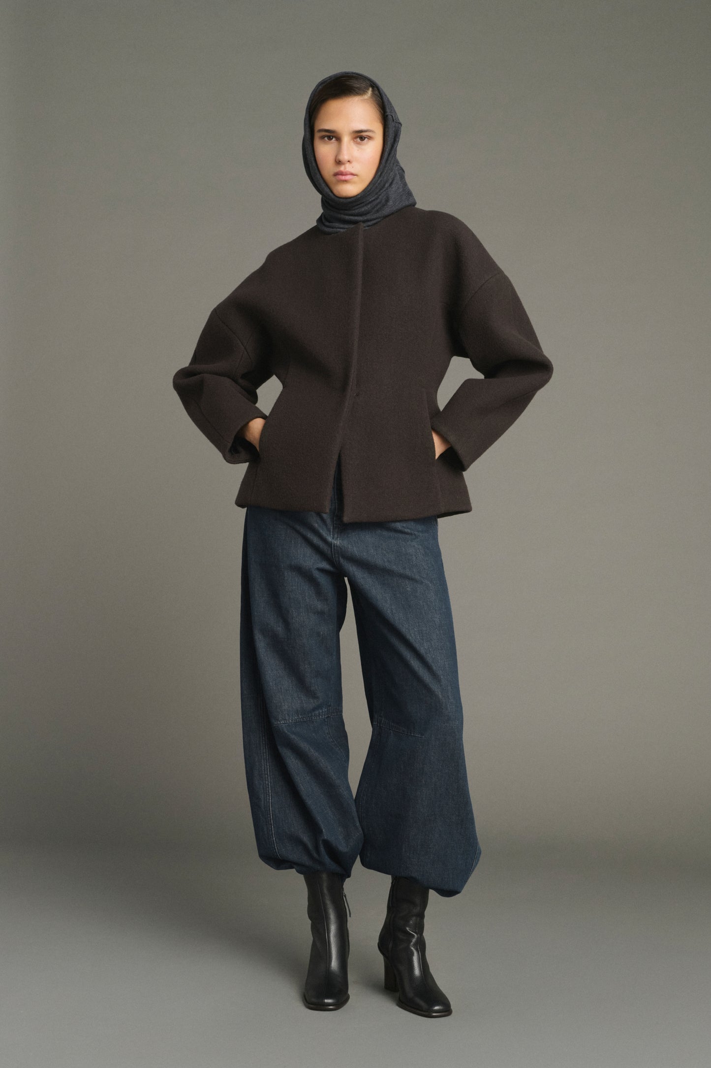 Jacke France – Ebenholzgrün – Baumwolle – Damen