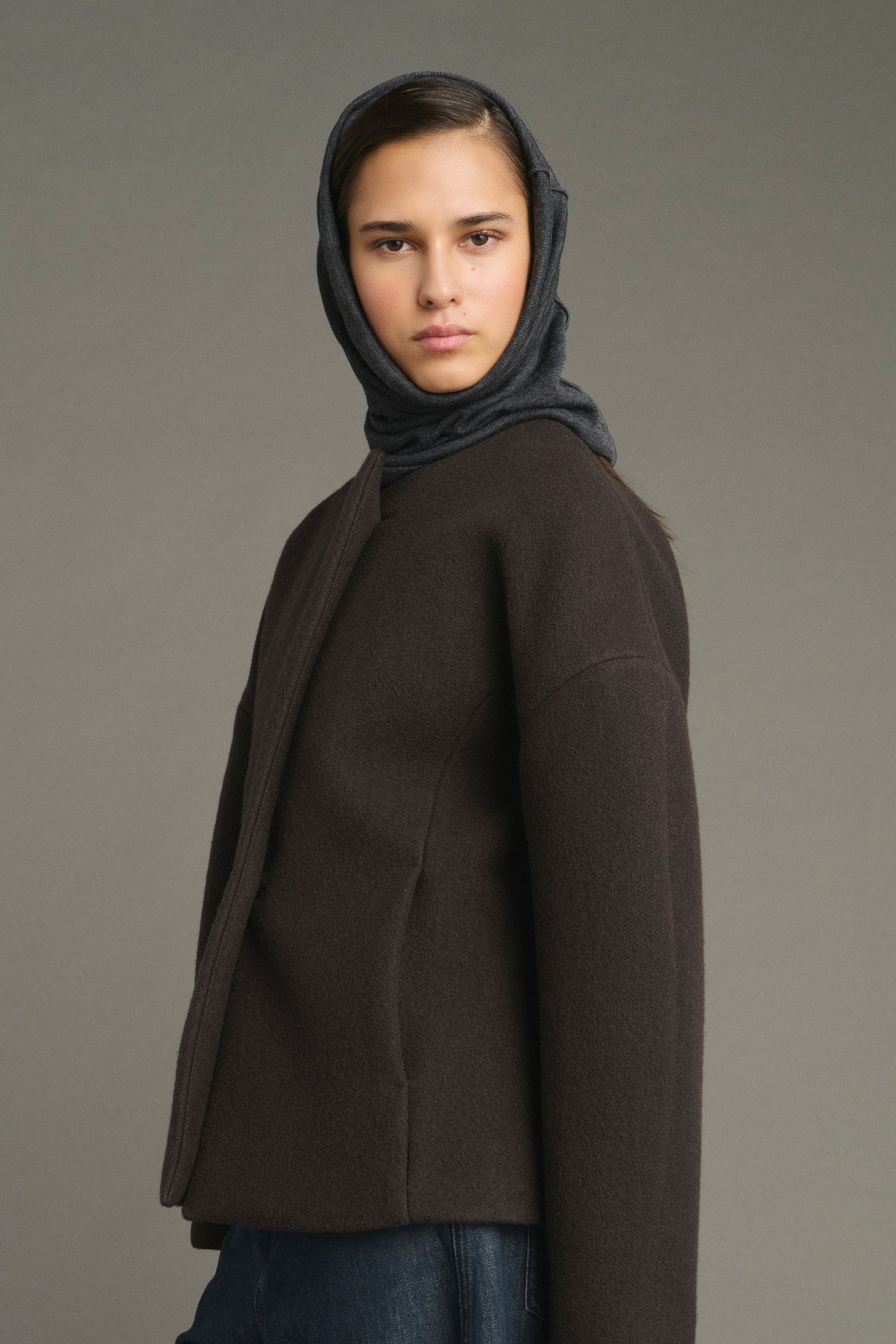 Jacke France – Ebenholzgrün – Baumwolle – Damen vue 3
