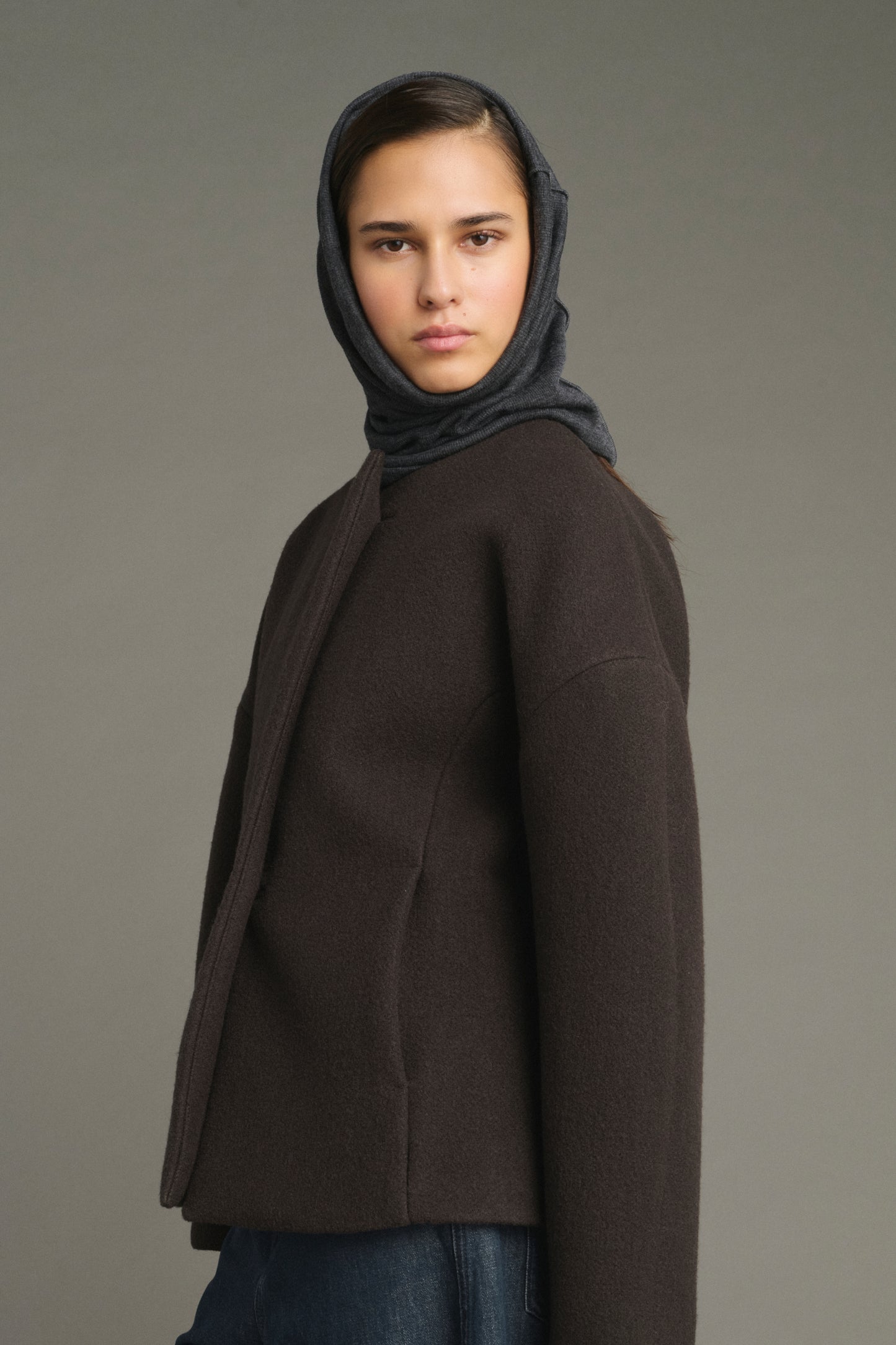 Jacke France – Ebenholzgrün – Baumwolle – Damen