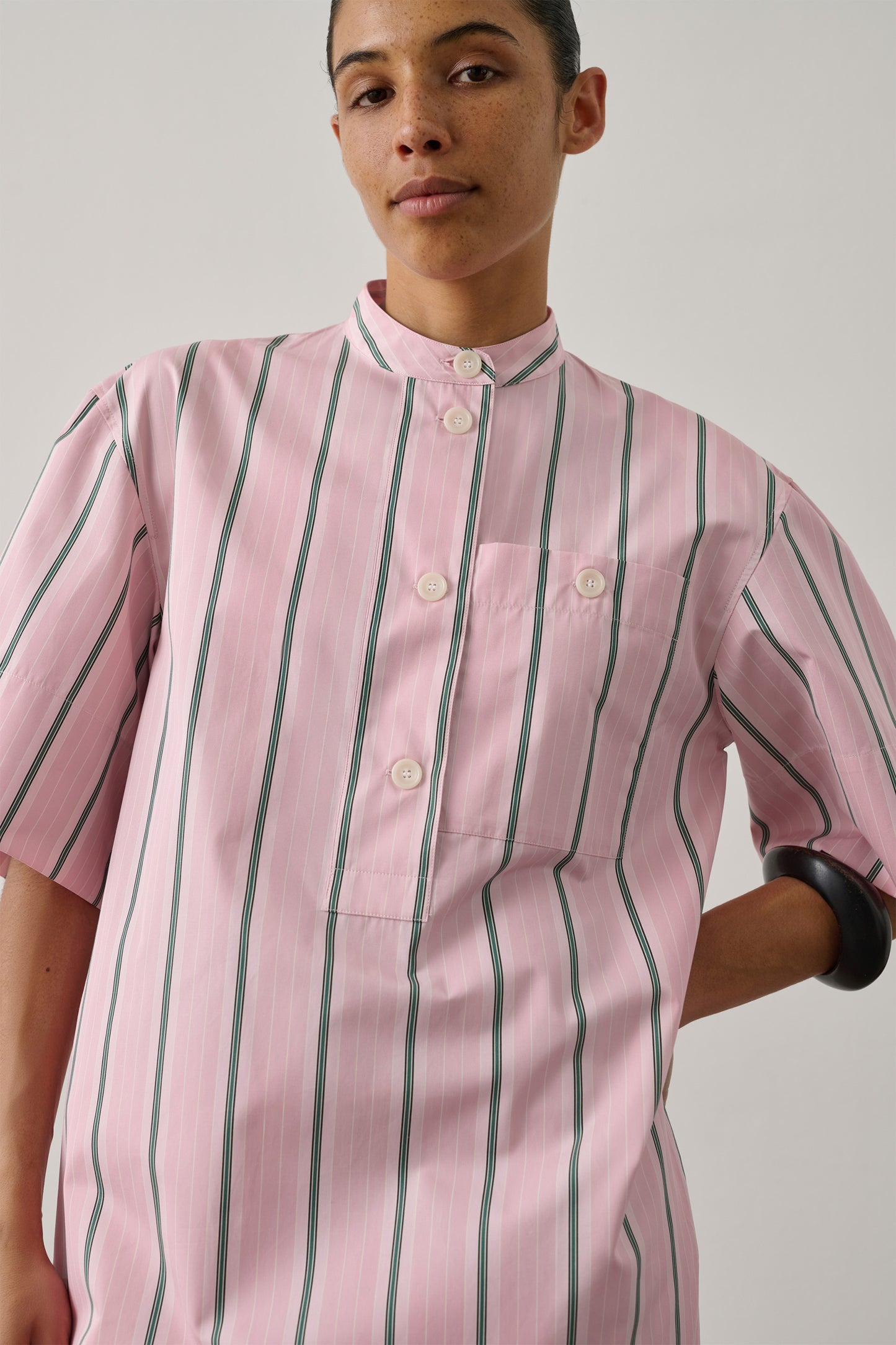Kleid Ilya - Rose/Grau - Baumwolle - Damen
