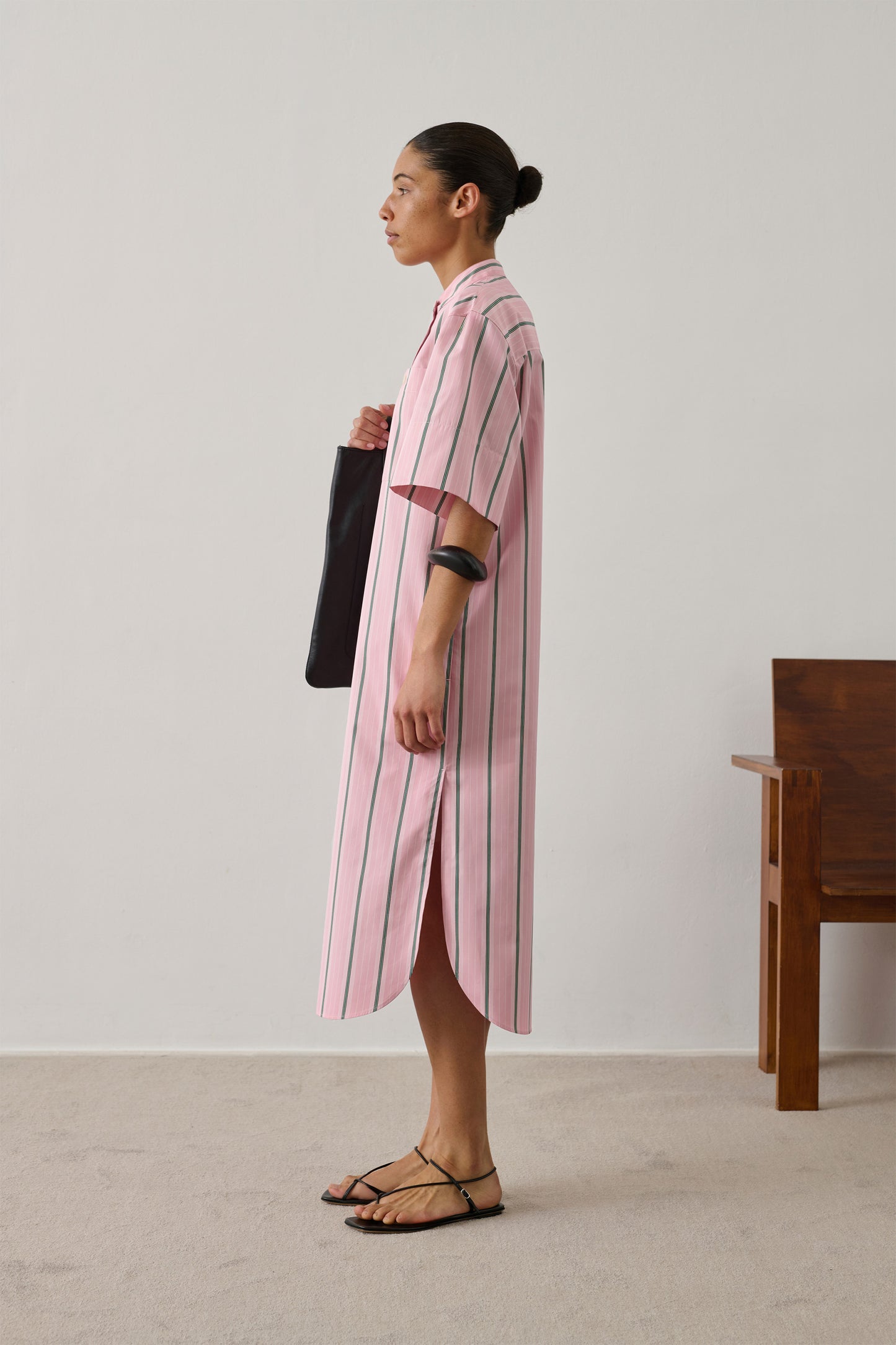 Kleid Ilya - Rose/Grau - Baumwolle - Damen