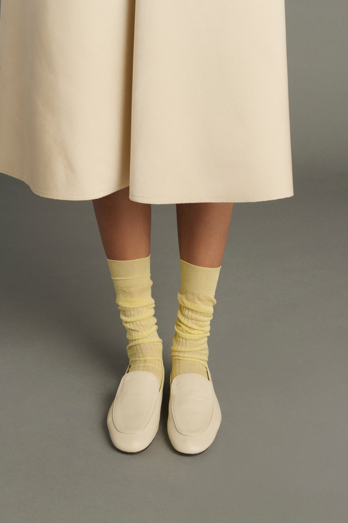 Loafers Nine - Ivory - Leather - Women vue 2