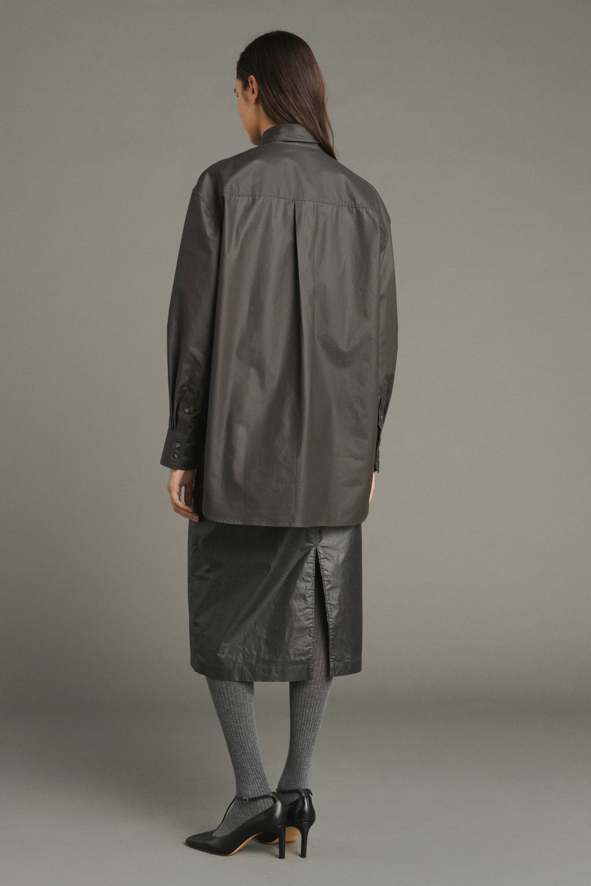 Hemd Carlotta – Dunkelbraun – Baumwolle – Damen vue 2