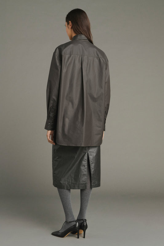 Carlotta Shirt - Dark Brown - Cotton - Women