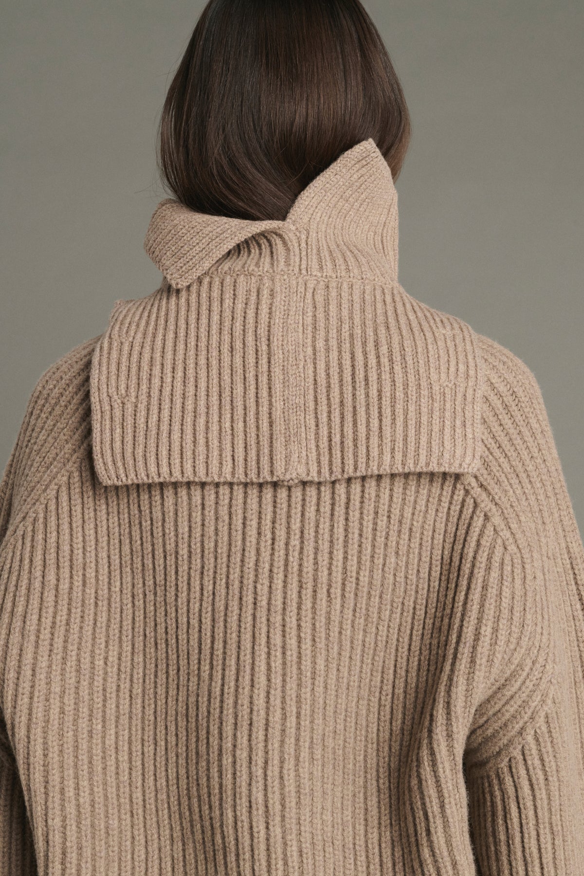Collar Gad - Beige Chiné - Merino Wool - Women vue 5