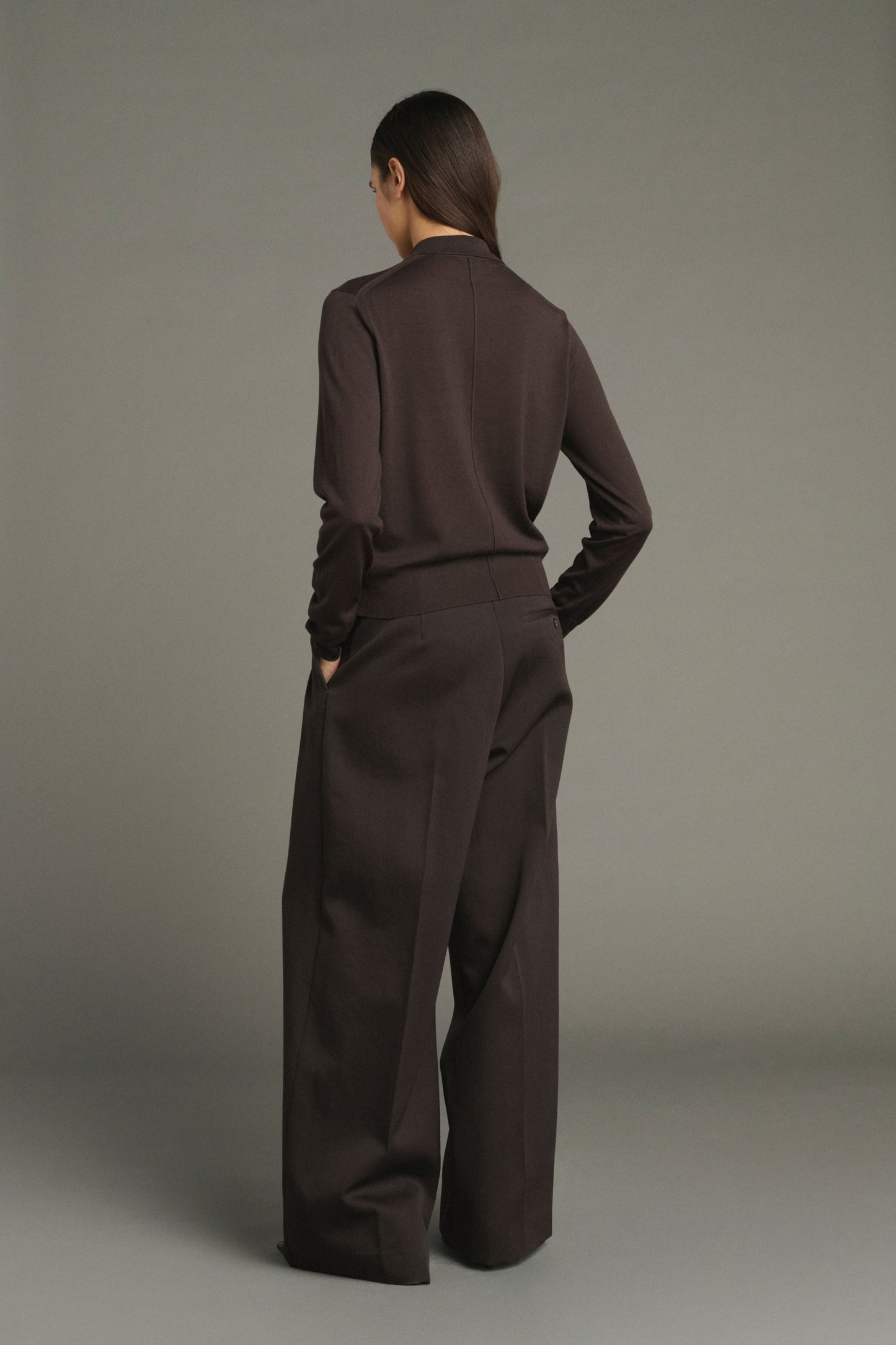 Laumiere Trousers - Ebony - Wool - Women
