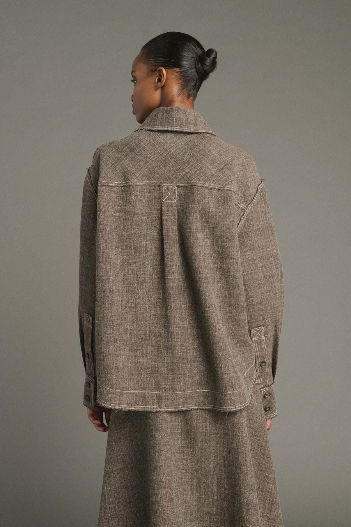 Bluse Jana - Braun Chiné - Damen vue 3