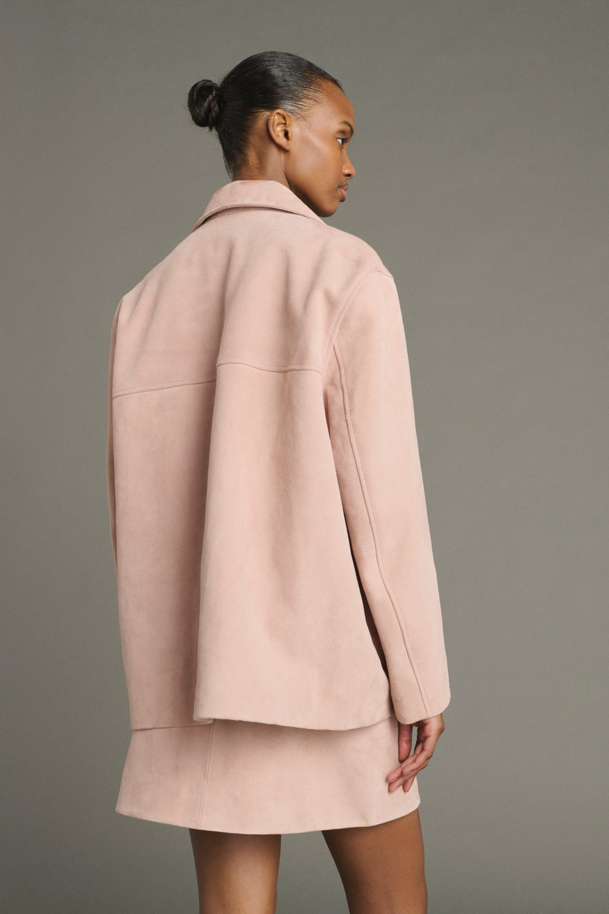 Jacke Lorenzo - Altrosa - Leder - Damen vue 2