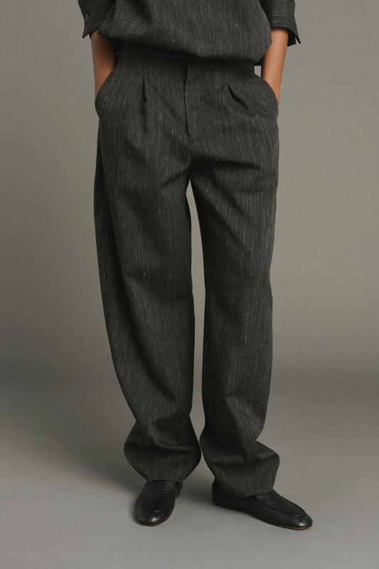 Baptiste Trousers - Anthracite Grey - Wool - Women