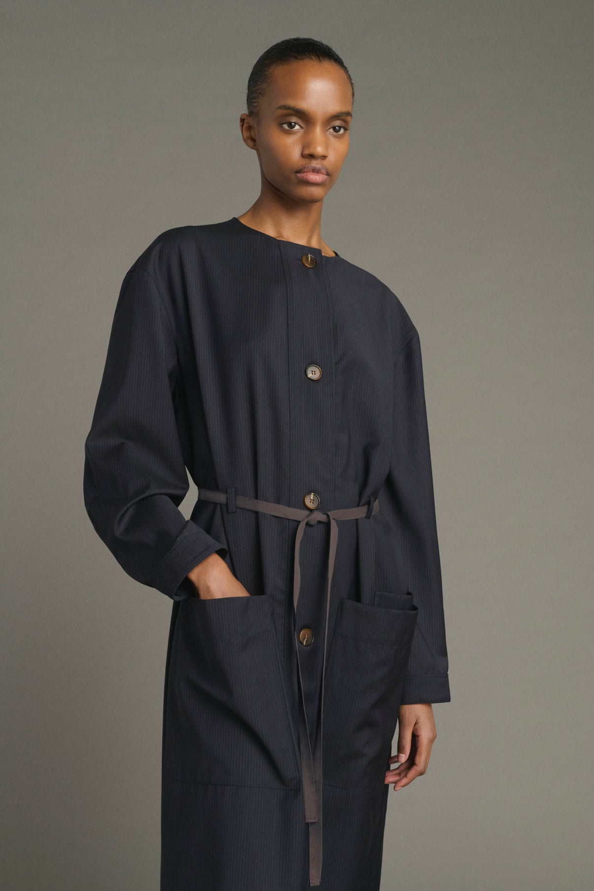 Kleid Helie – Blau/Navy – Wolle – Damen vue 3
