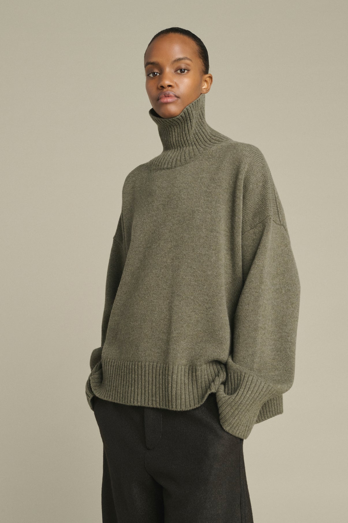 Pullover William - Grau Meliert - Merinowolle - Damen vue 3