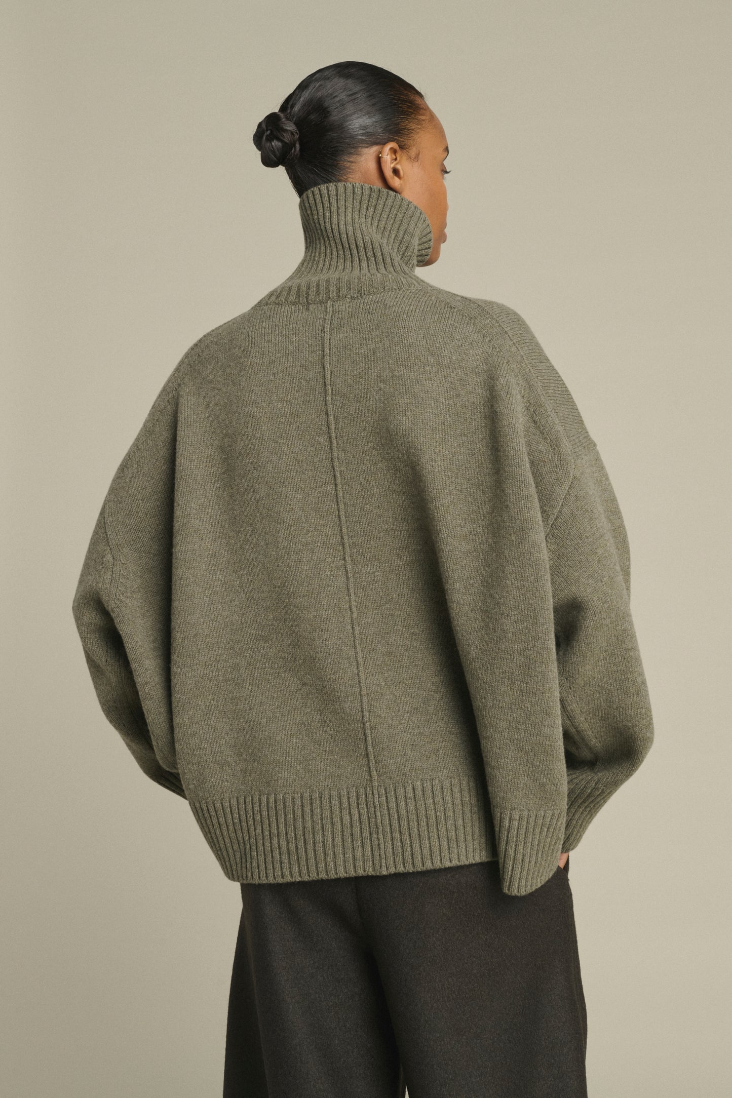 Pullover William - Grau Meliert - Merinowolle - Damen